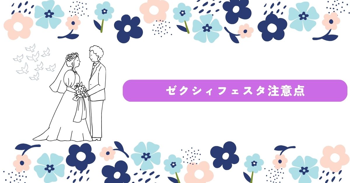ゼクシィフェスタ 注意点